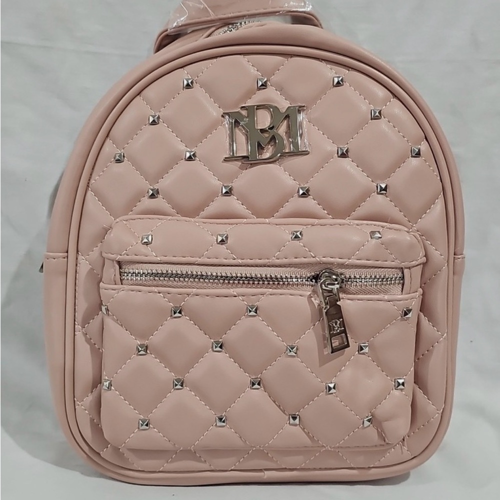 Badgley Mischka Blush Studded Mini Backpack
